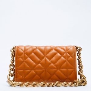 Zara Quilted Chain Strap Shoulder Bag